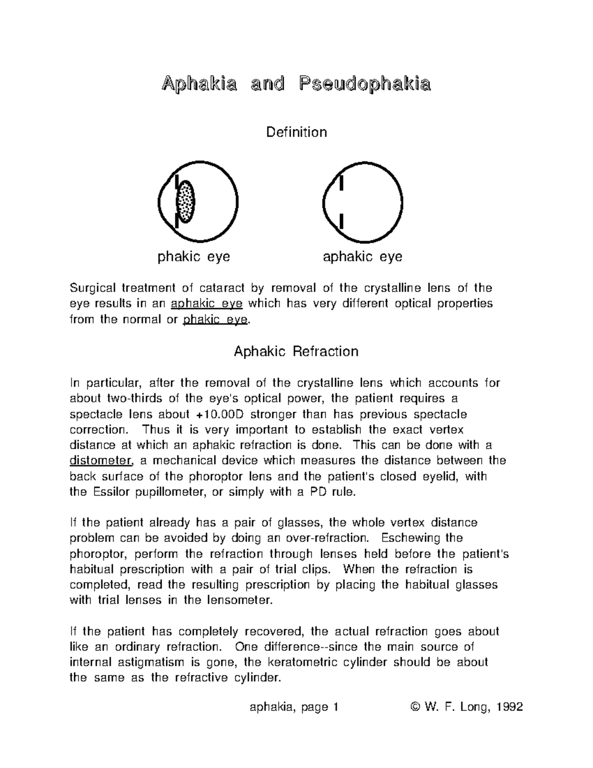 Aphakia A A pp hh aa kk ii aa aa nn dd PP ss ee uu dd oo pp hh aa kk