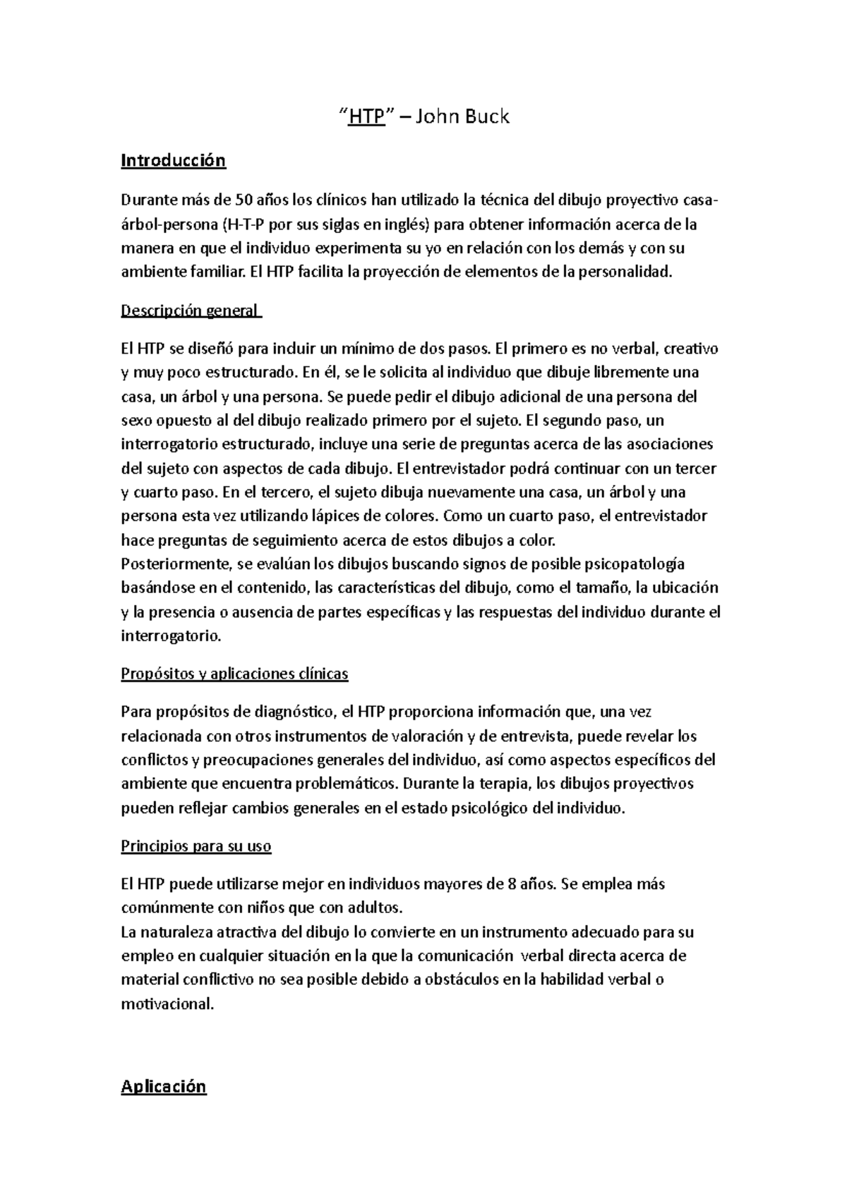 HTP-Buck - casa arbol persona - Psicoanalisi e terapie psicodinamiche ...