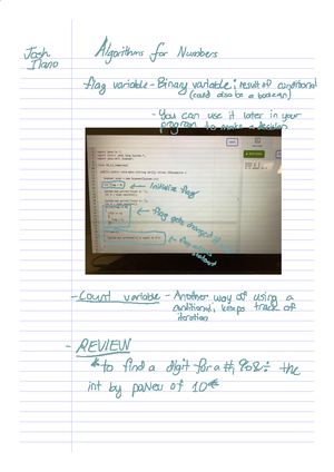 Unit 4: Lesson 2 - Algorithms for Numbers - Studocu