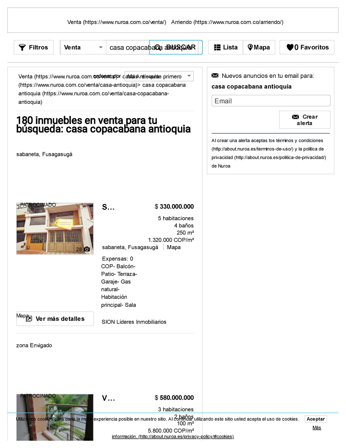 Casa Copacabana Antioquia - 180 casas en venta en Antioquia de Nuroa - 5  habitaciones 4 baños 250 m² - Studocu