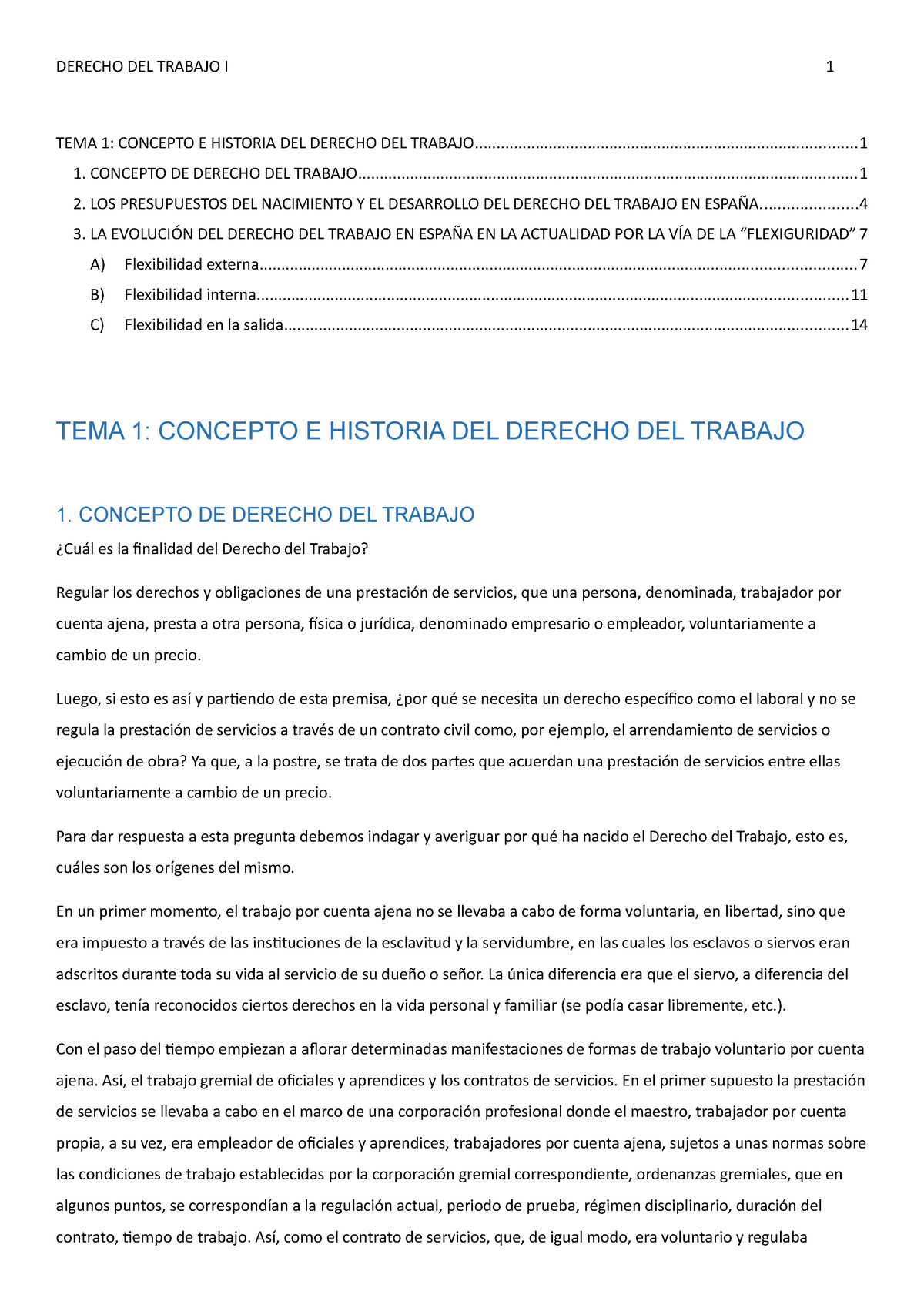 TEMA 15, 17 Y 16 - DERECHO DEL TRABAJO I 1 TEMA 1: CONCEPTO E HISTORIA ...