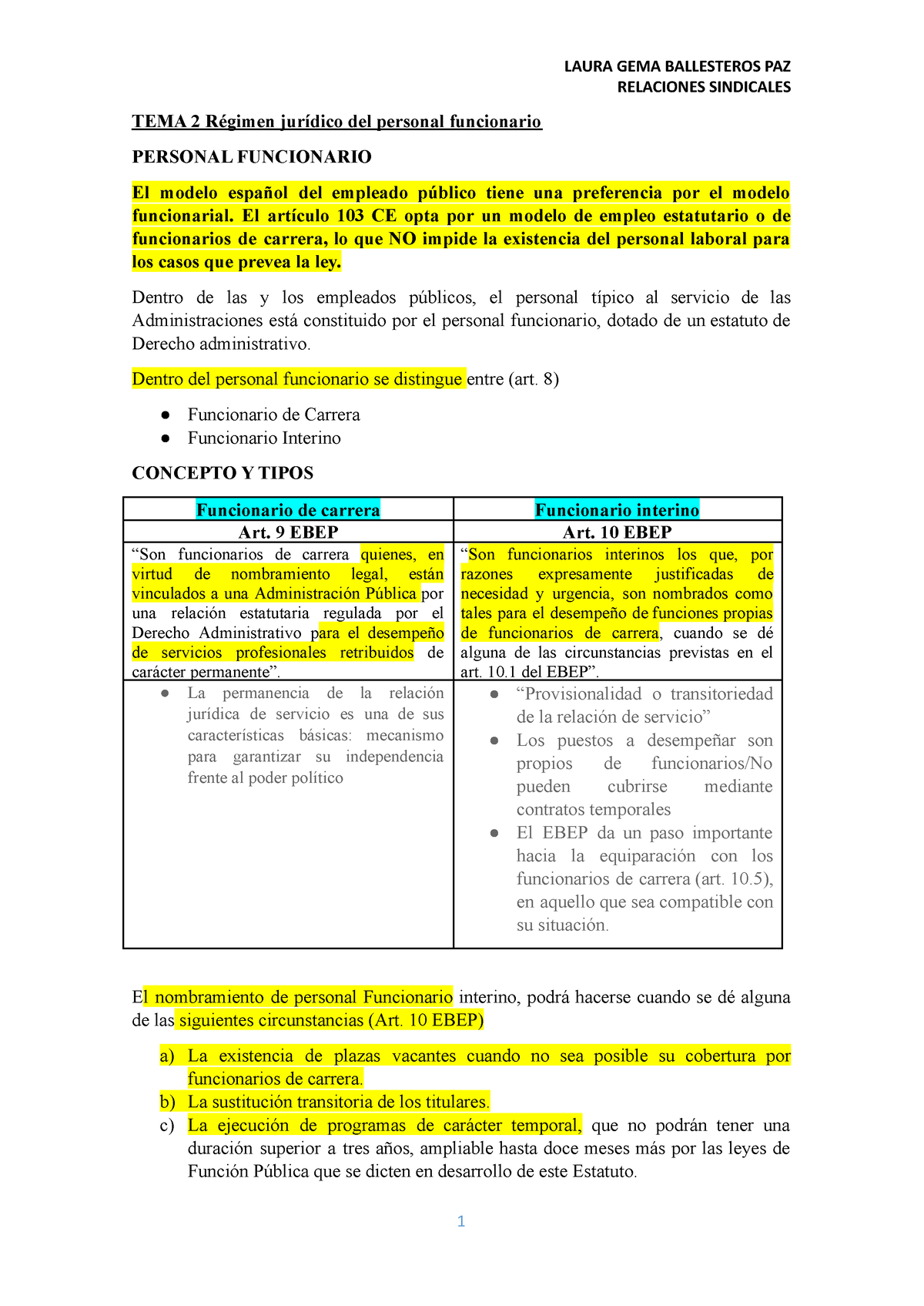 TEMA 2 Régimen Jurídico Del Personal Funcionario - RELACIONES ...