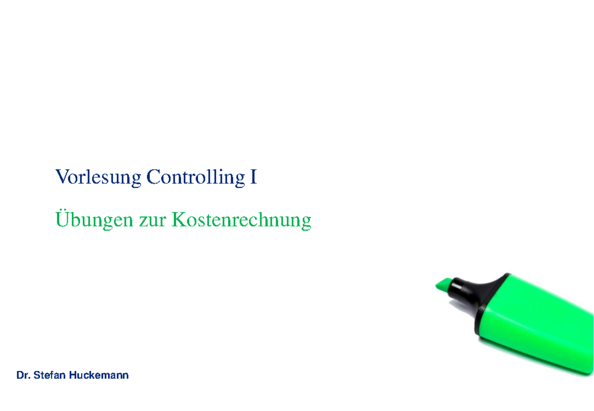 Kostenrechnung übungen Mit Lösungen Pdf www.studocu.com