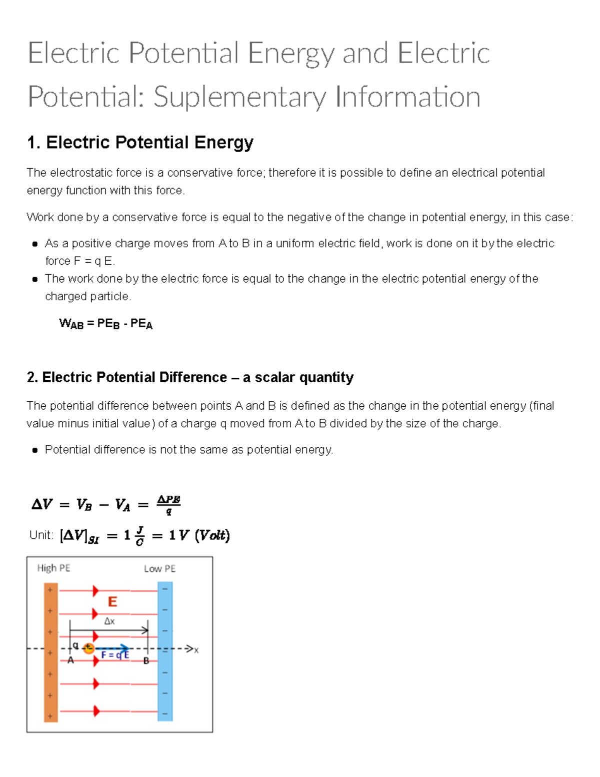 electric-potential-energy-and-electric-potential-suplementary