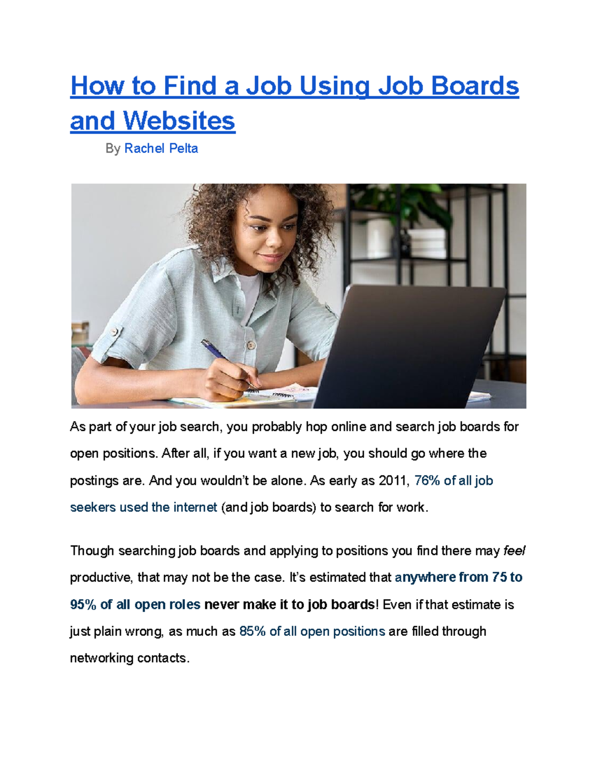 How to Find a Job Using Job Boards and Websites - How to Find a Job ...