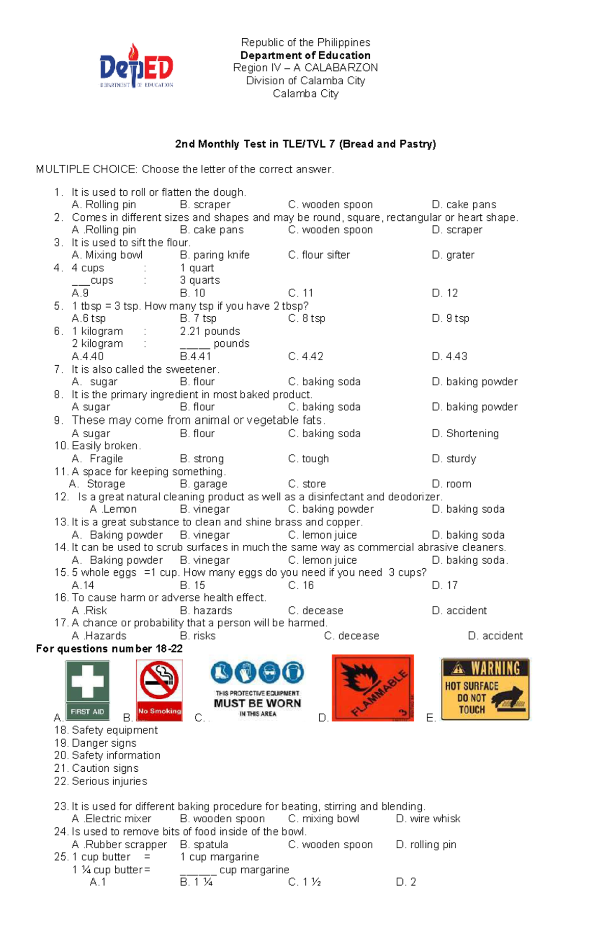 437154843 Test for Bread and Pastry Exploratory Republic of the