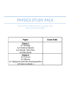 AQA GCSE Combined Science Trilogy Atomic Structure The Periodic Table ...