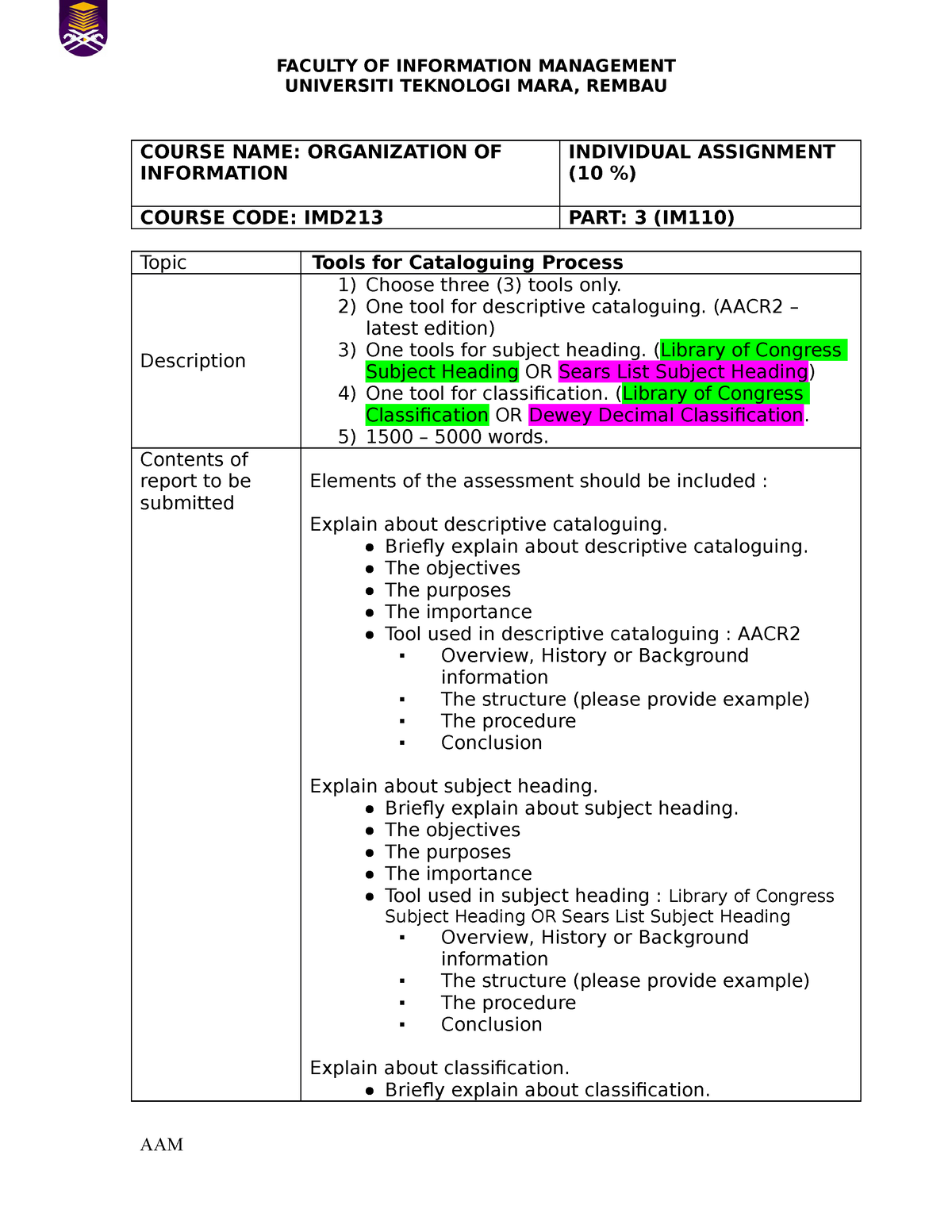 group assignment imd213