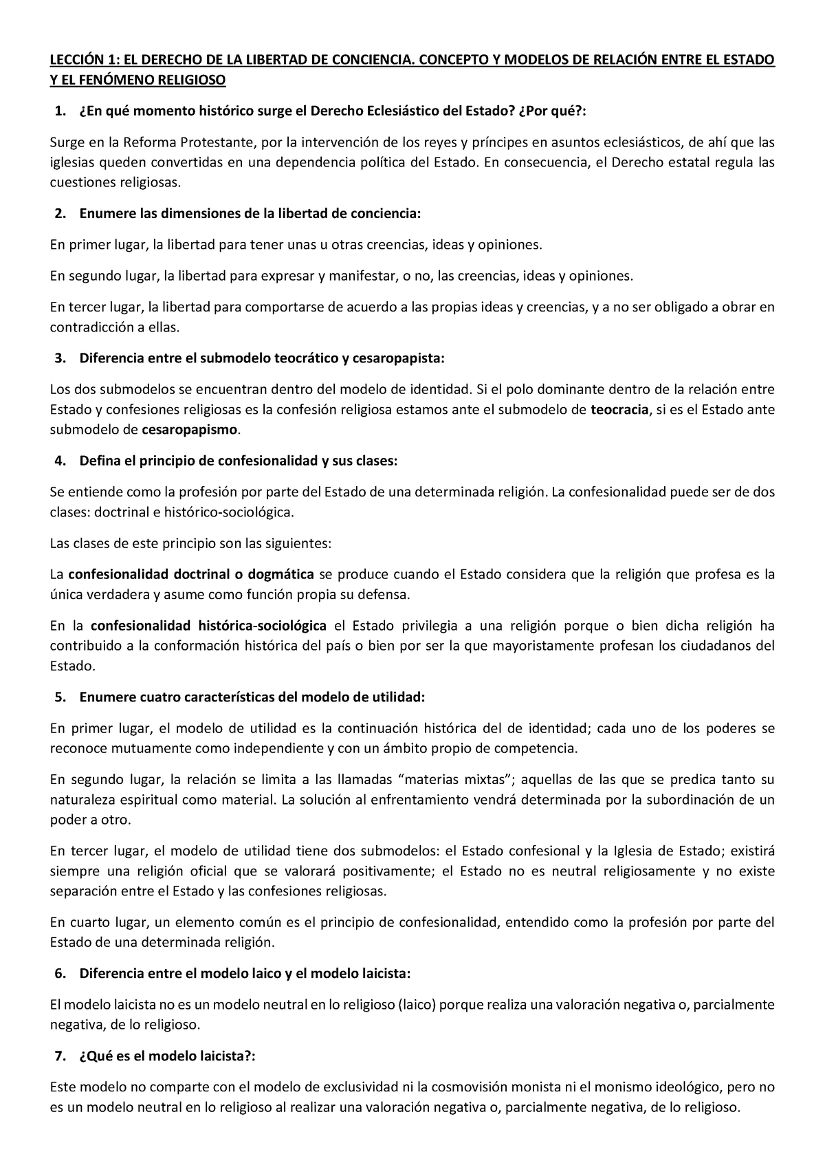 125 Tweets Derecho Eclesiastico - LECCIÓN 1: EL DERECHO DE LA LIBERTAD ...