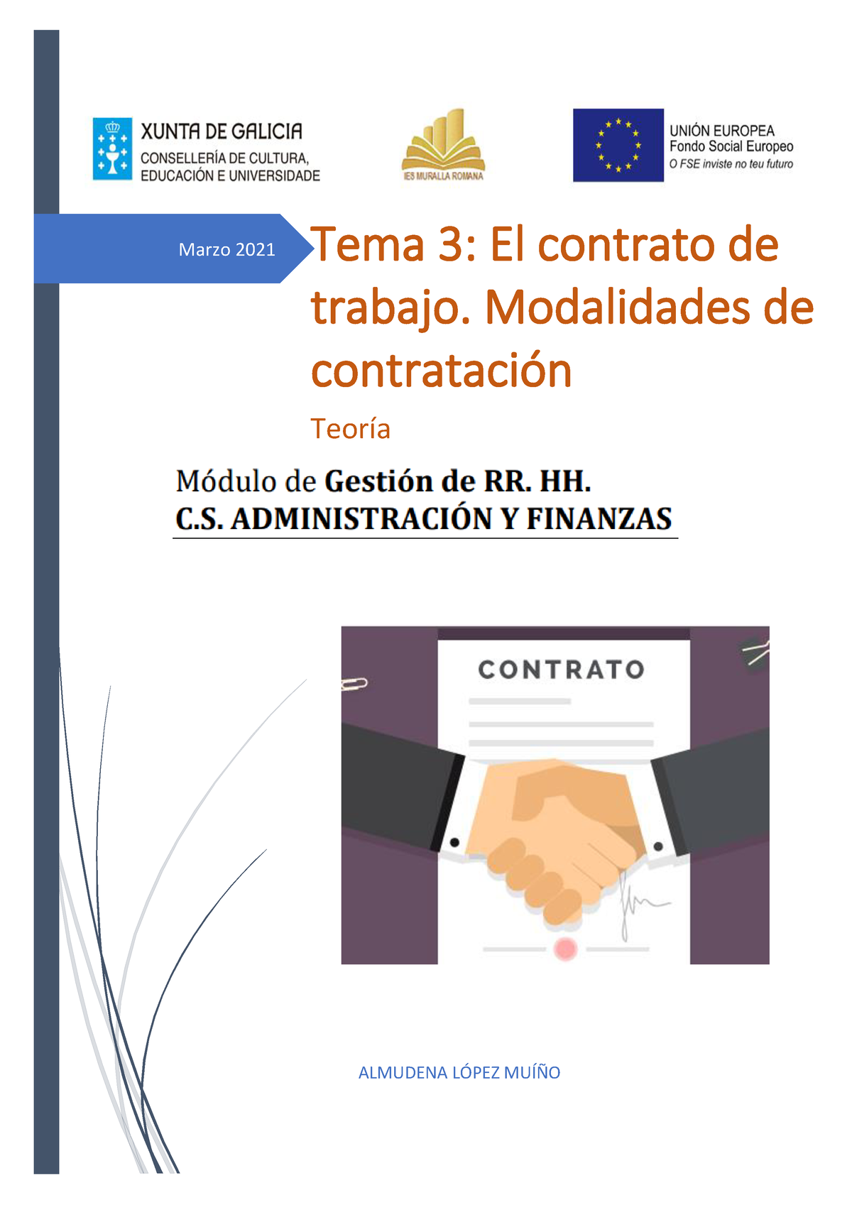 Tema 3 El Contrato Laboral Marzo 2021 Tema 3 El Contrato De Trabajo Modalidades De 0495