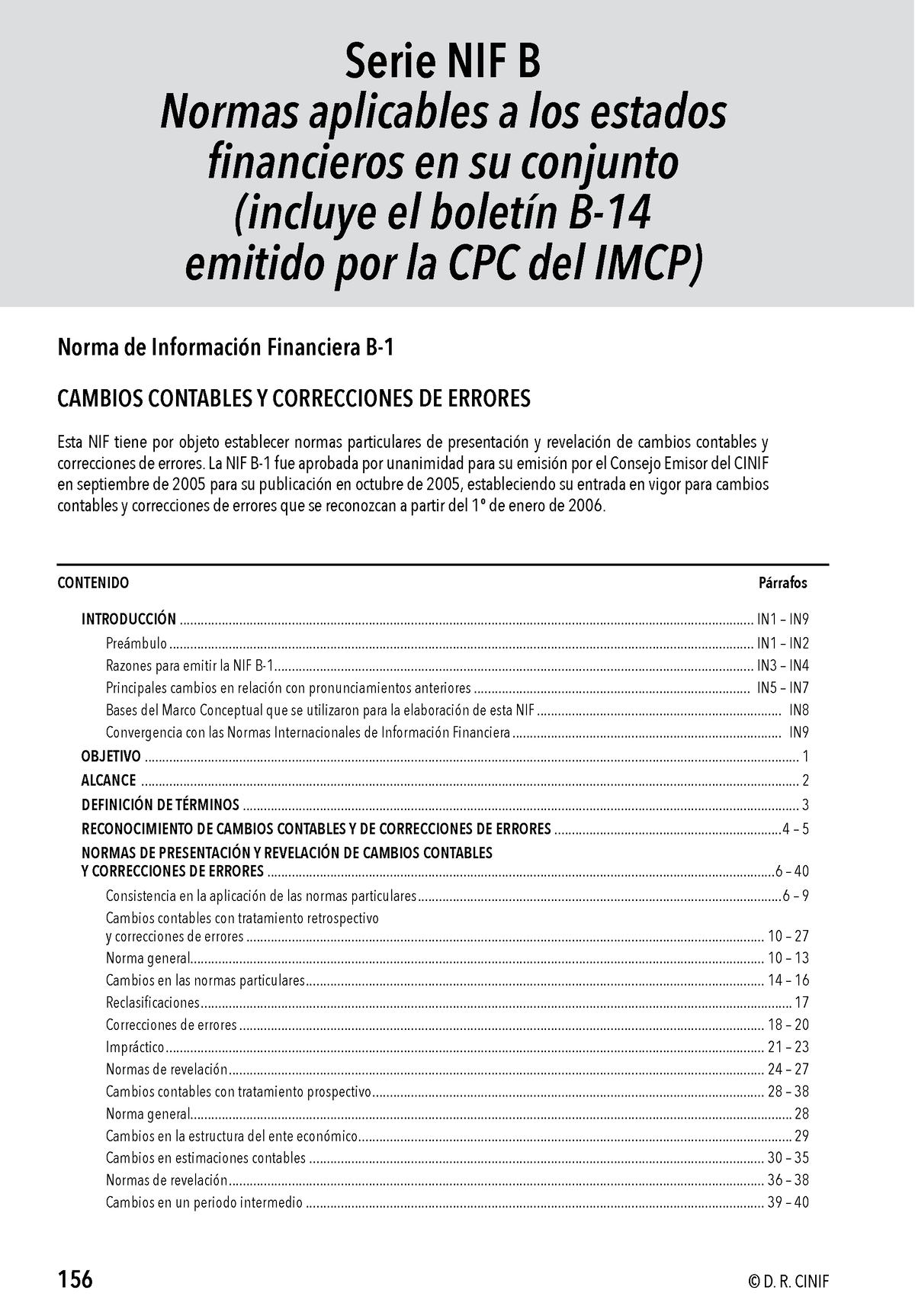 NIF 2018 B1 - NIF ORIGINAL PARA INTERPRETACIÓN - 156 © D. R. CINIF ...