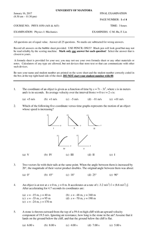 Experiment 1 - Measurement Of G By Free Fall - Marking Scheme 