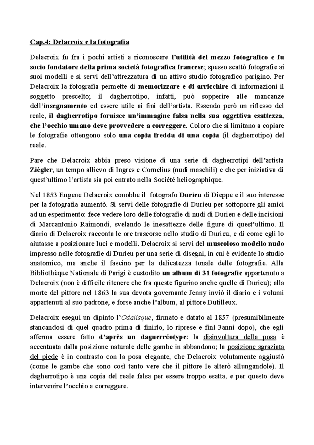 Capitolo4 Storia della fotografia Picone Cap Delacroix e la