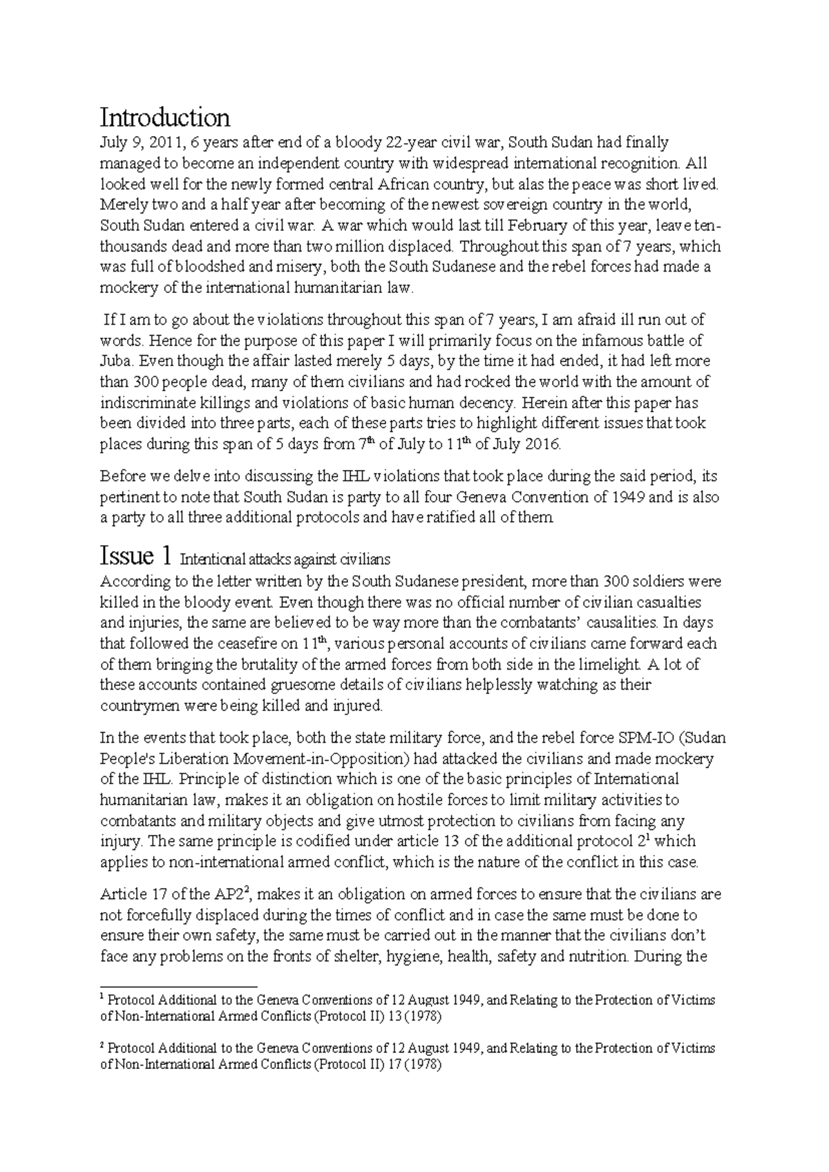 July 9 - IHL South Sudan Perspective - Introduction July 9, 2011, 6 ...