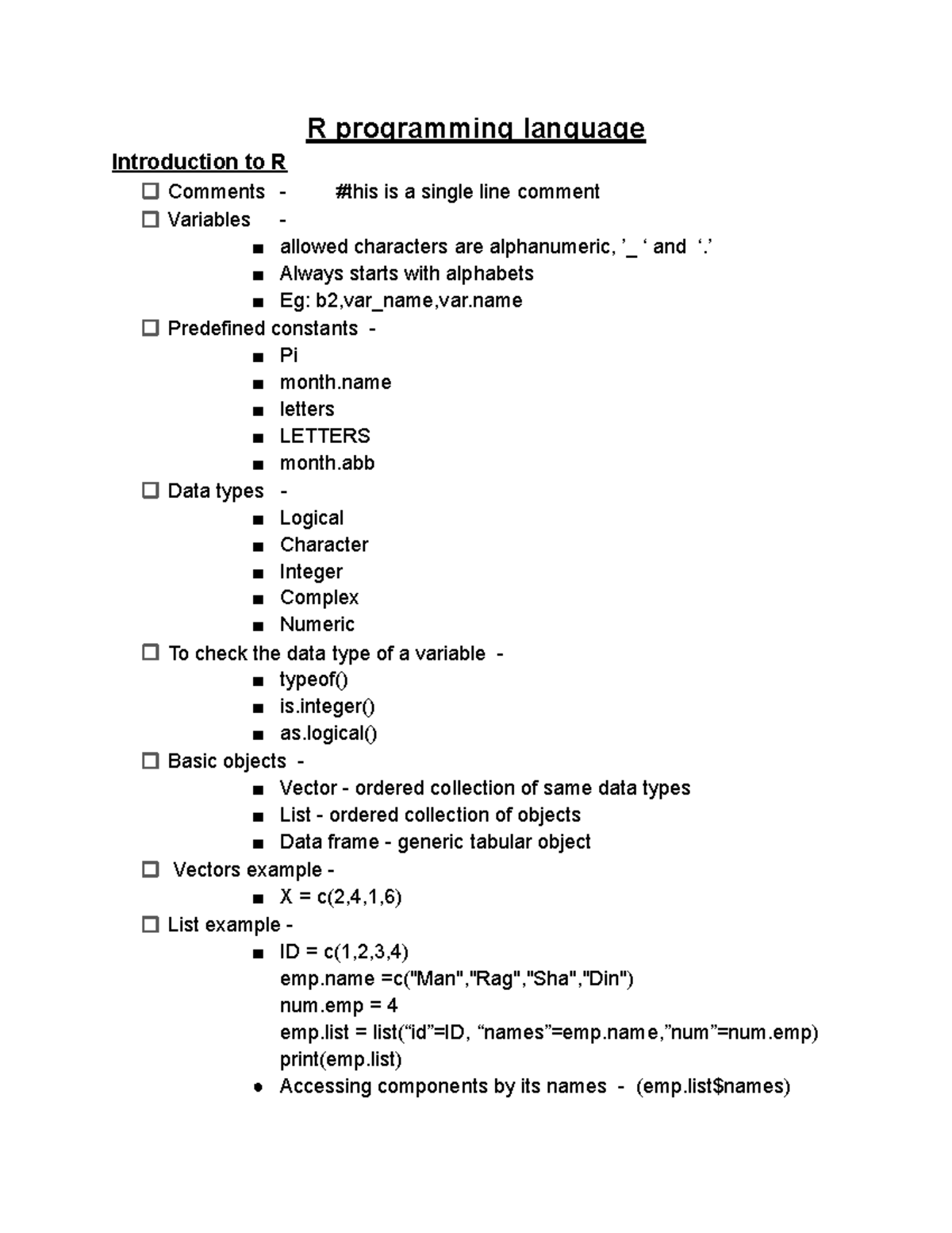 R programming language - R programming language Introduction to R ...