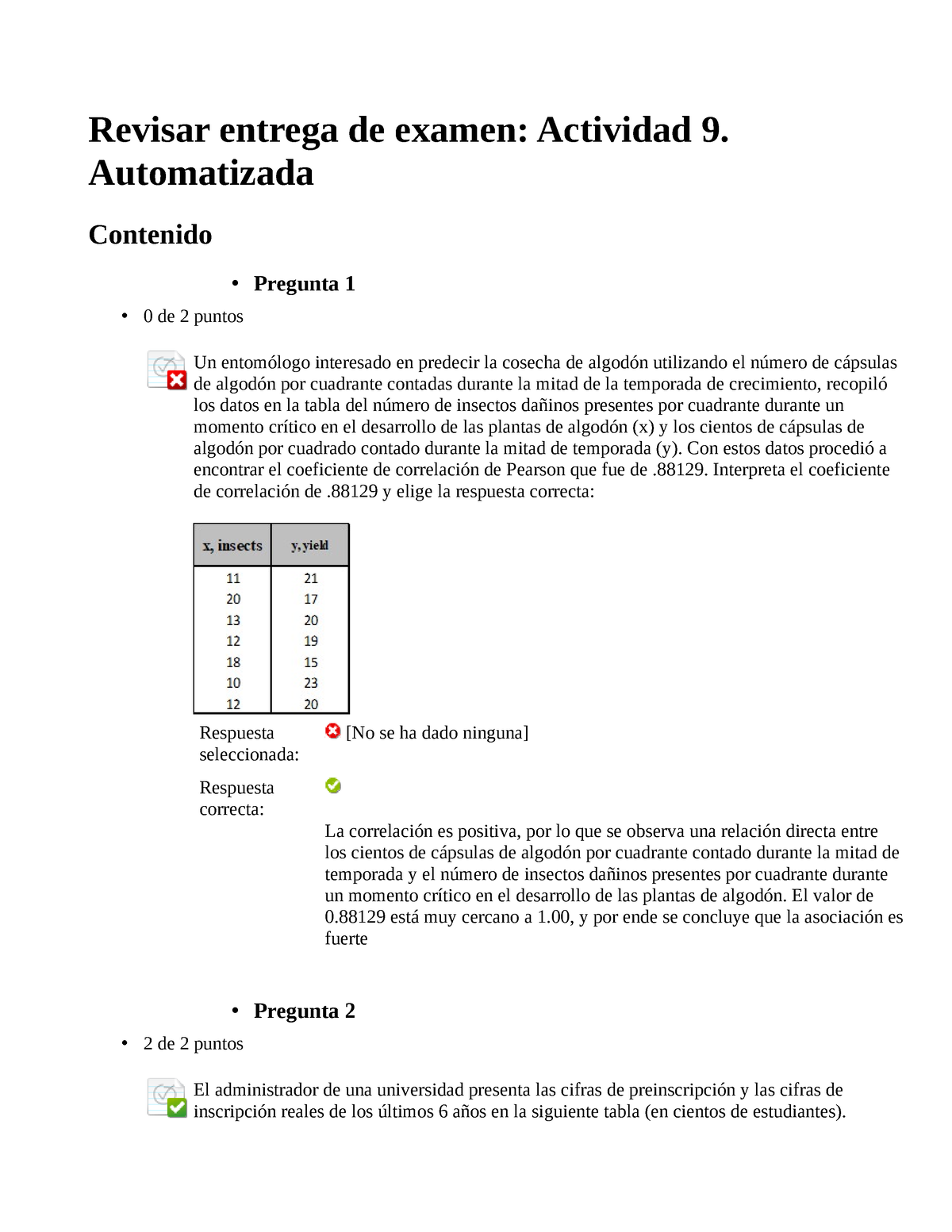 Automatizada 9 - Revisar Entrega De Examen: Actividad 9. Automatizada ...