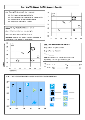Area and grid reference including Answers - Four and Six Figure Grid ...