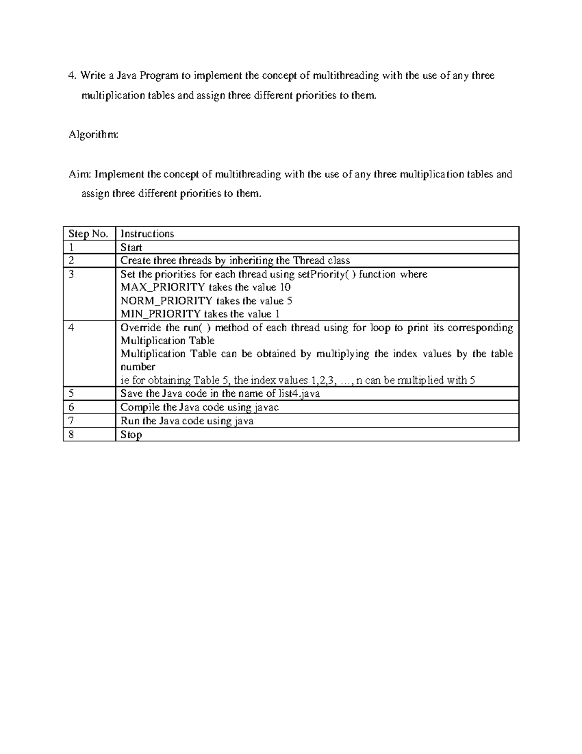 194-33P - Programming Lab Java-Algorithm - Multi threading with ...
