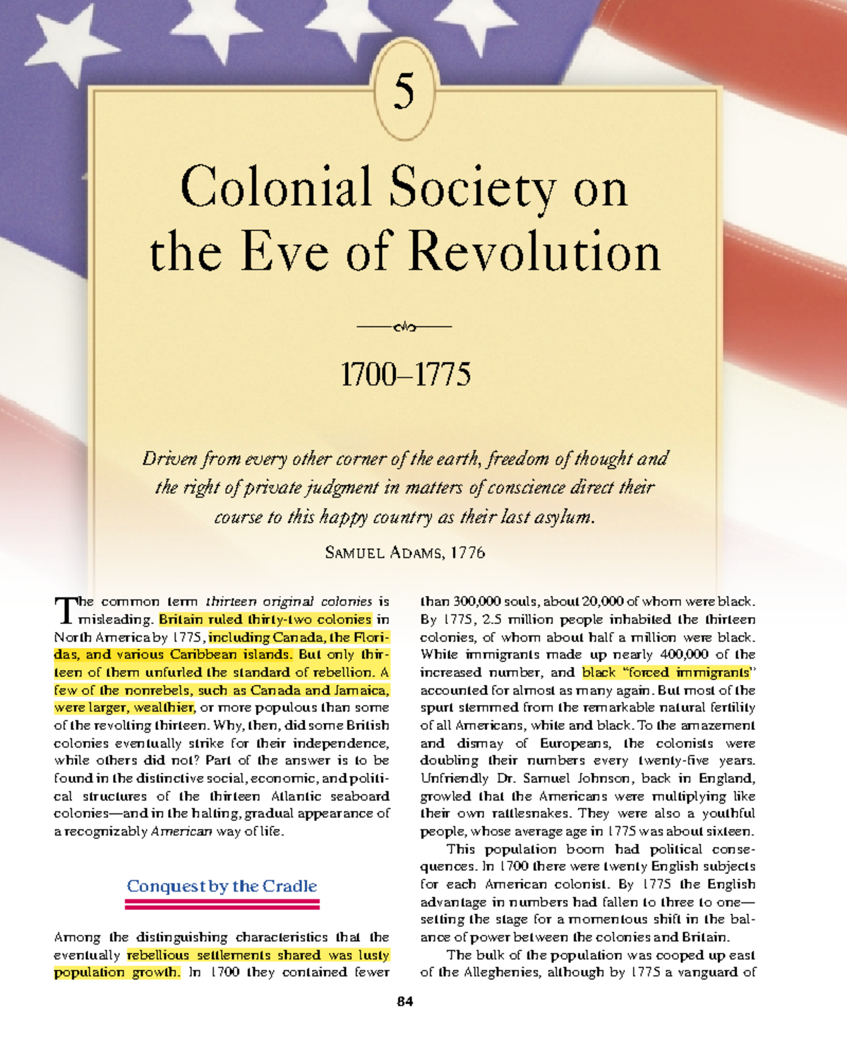 Americanpageantchapter 5 - 84 5 Colonial Society On The Eve Of ...