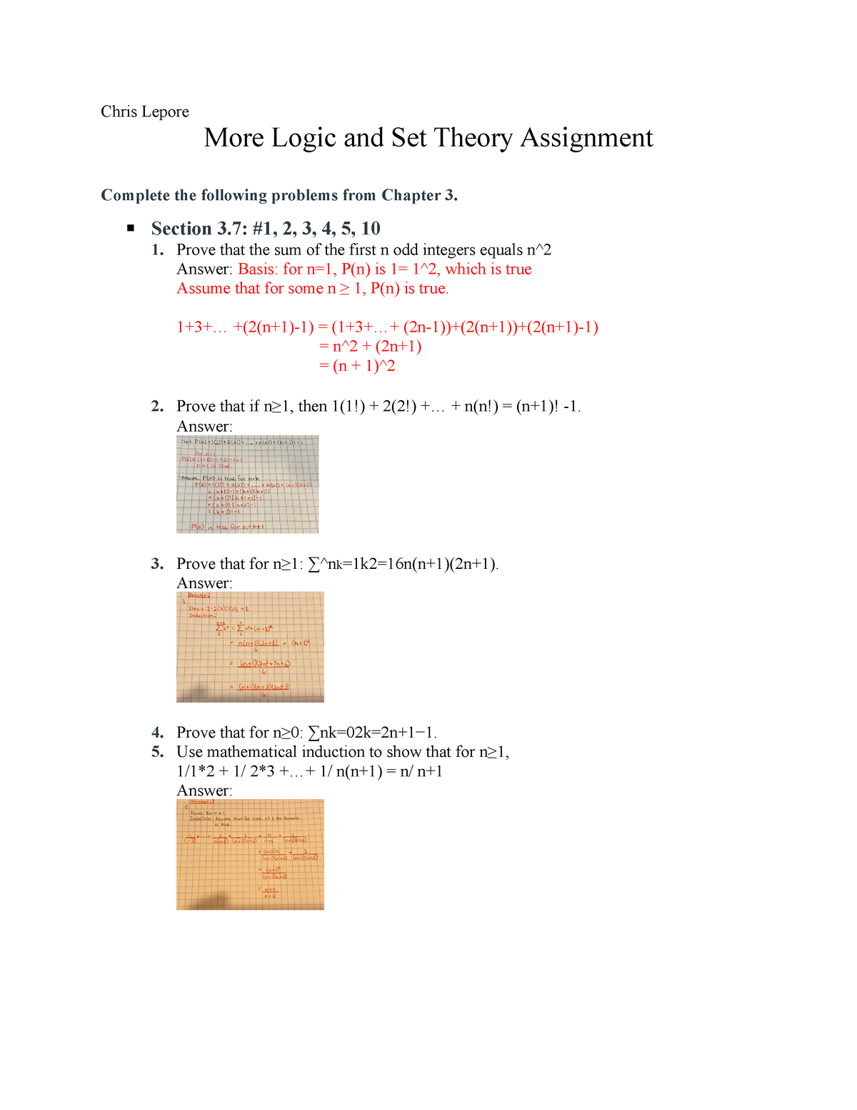 logic assignment answer 3rd week
