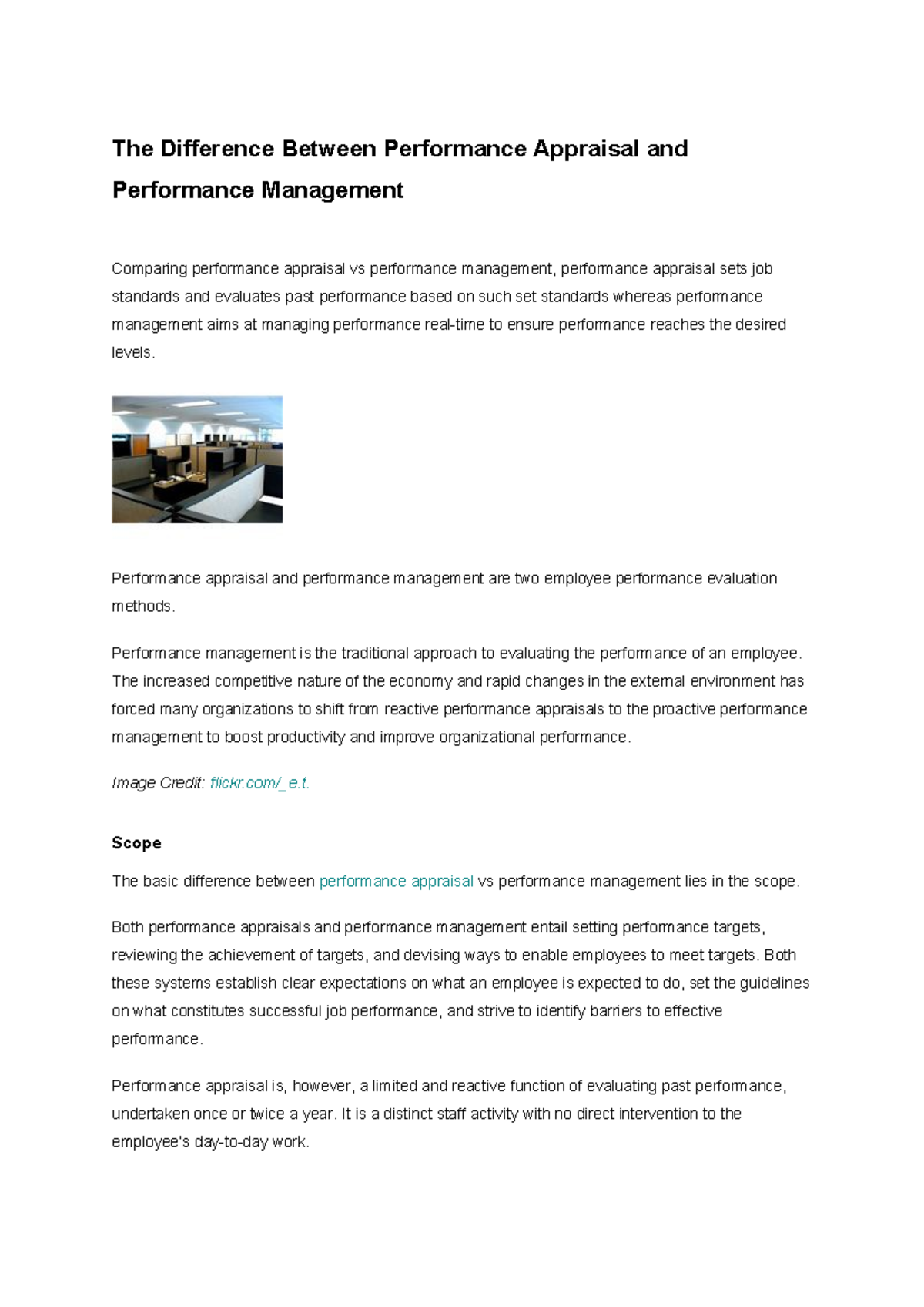 The Difference Between Performance Appraisal and Performance Management ...