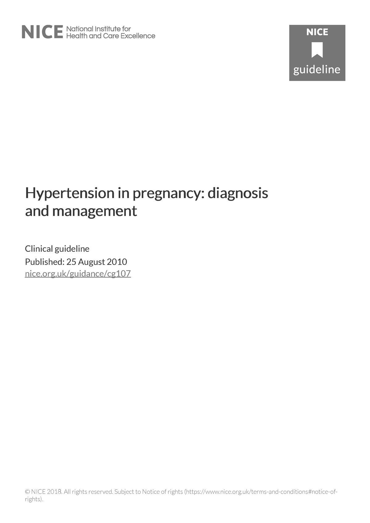 Hypertension In Pregnancy Diagnosis And Management Pdf Studocu