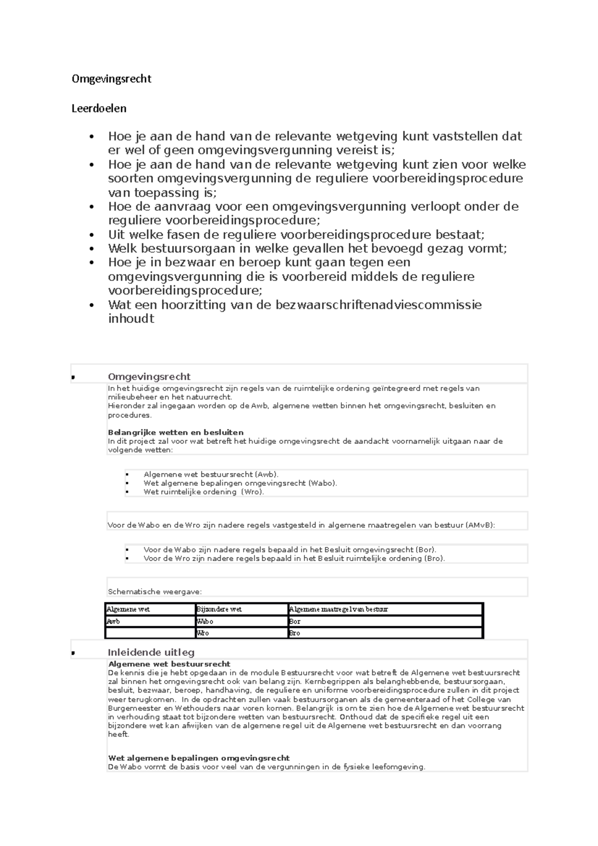 Omgevingsrecht - Voorbeeld Omgeving - Omgevingsrecht Leerdoelen Hoe Je ...