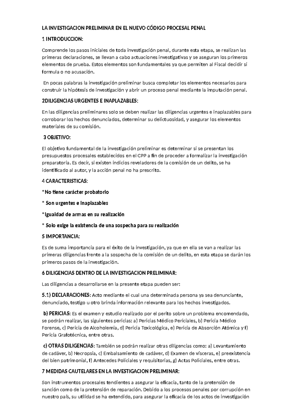 LA Investigacion Preliminar EN EL Nuevo Código Procesal Penal - LA ...