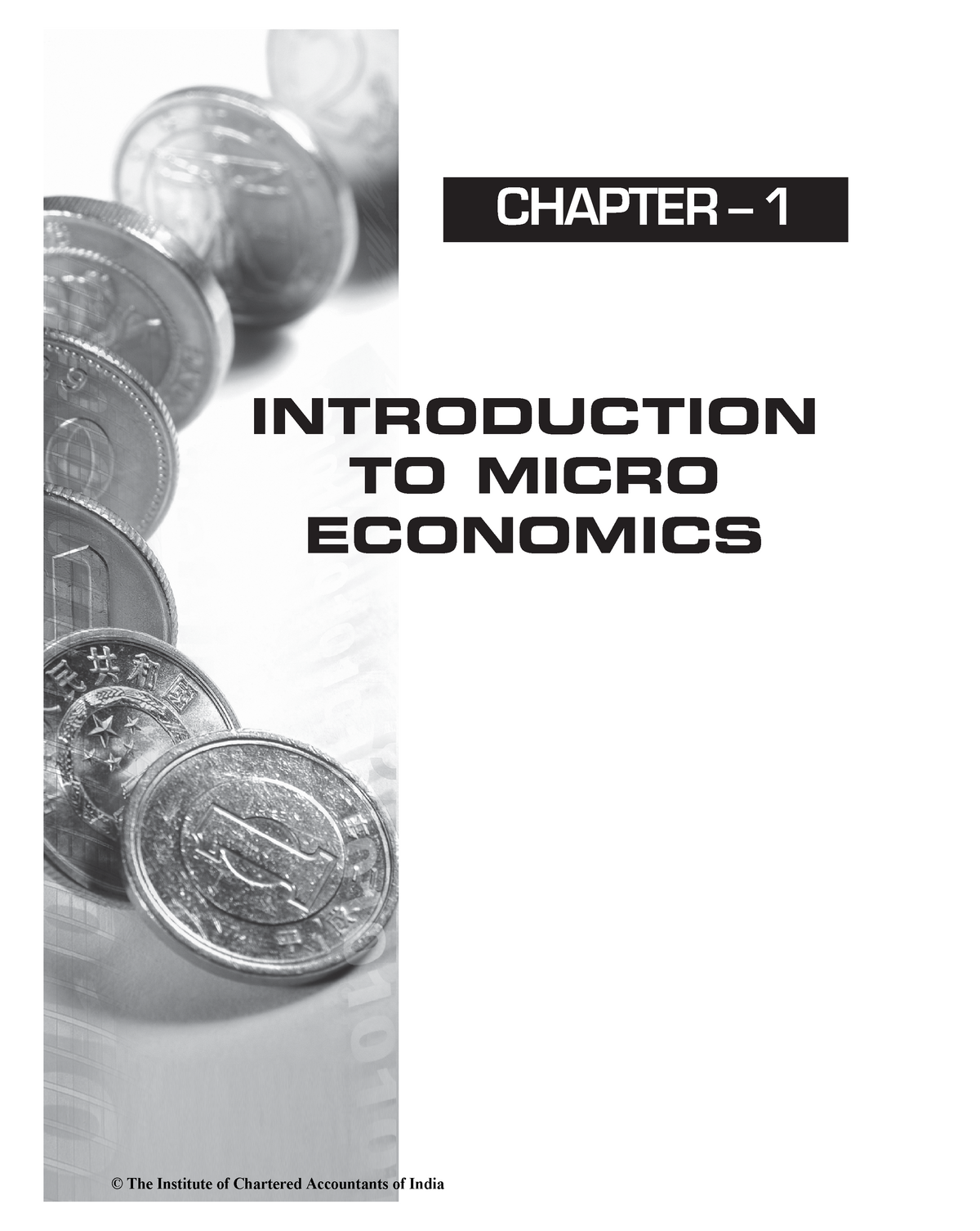 Micro Economics - CHAPTER – 1 INTRODUCTION TO MICRO ECONOMICS © The ...