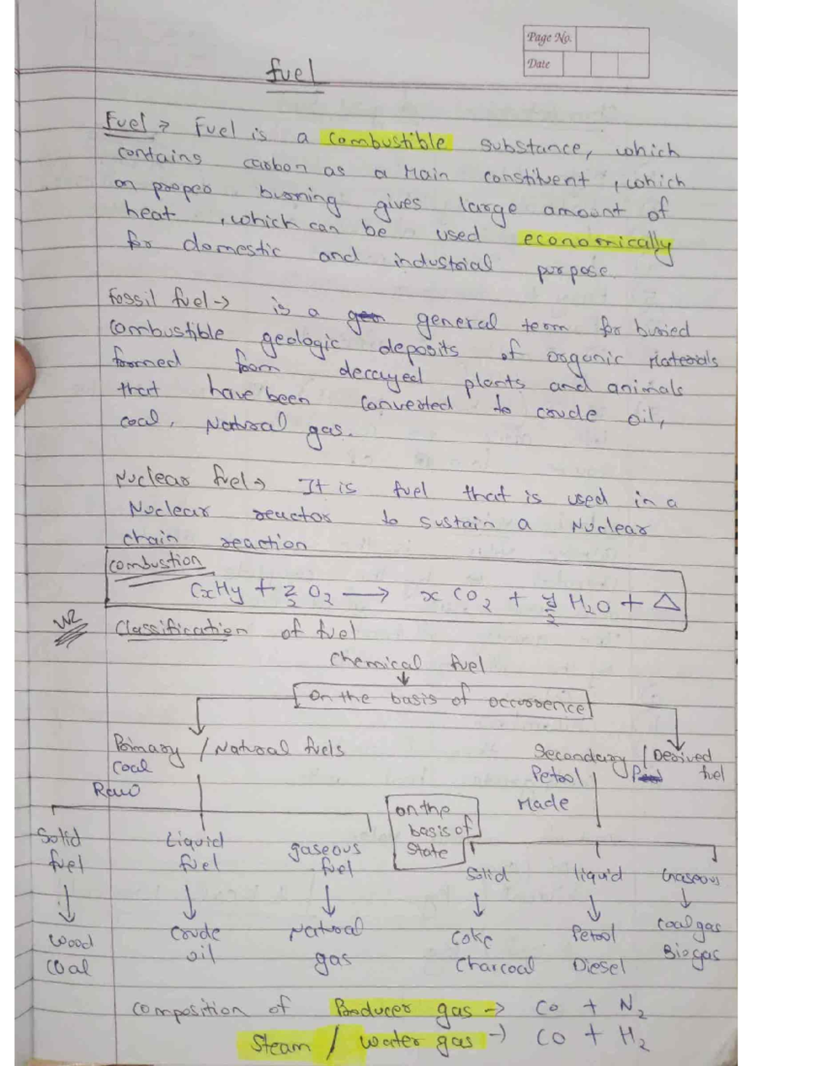 fuel and constituents - Page No. fuel Date Fuel z Fuel is a Combustible ...