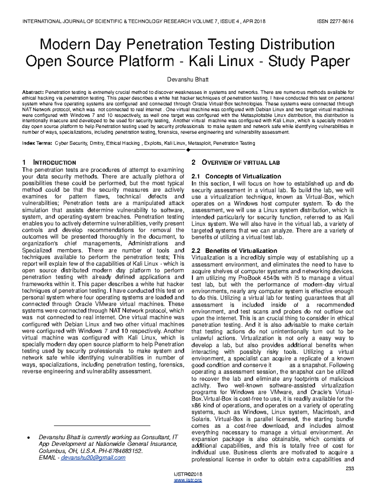 Modern Day Penetration Testing Distribution Open Source Platform Kali ...