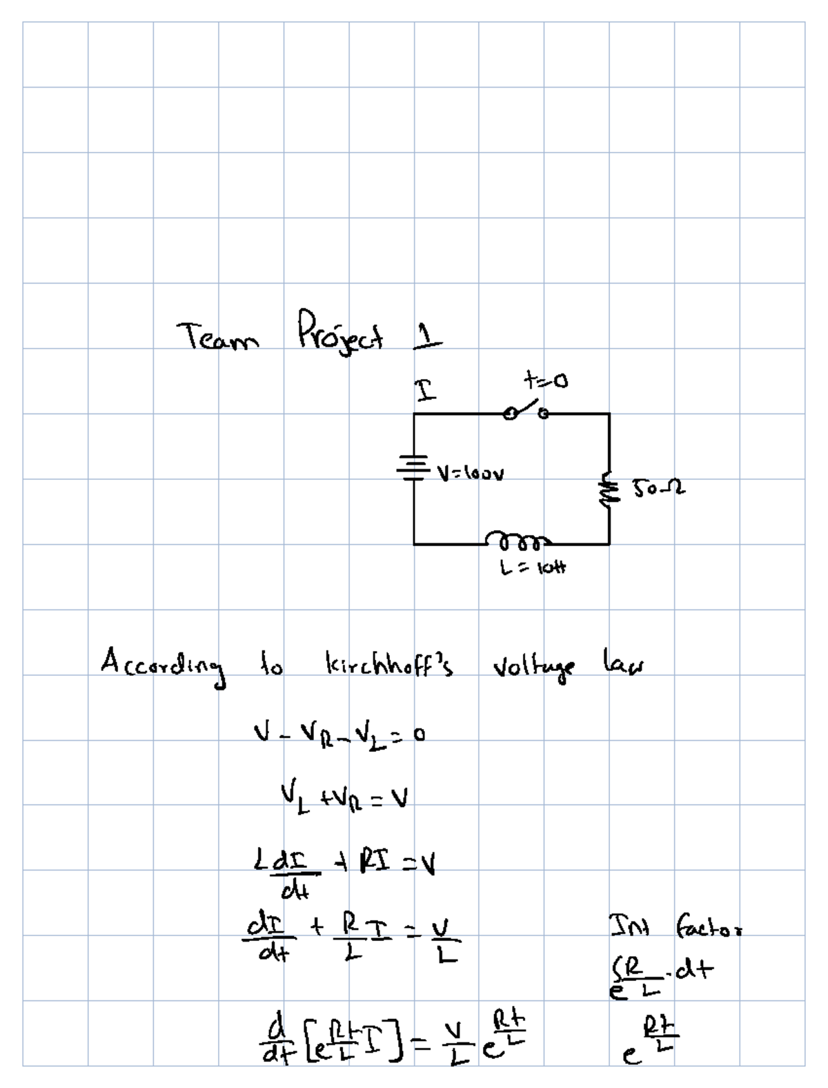 ENGR 213 Project 1: Analysis of Voltage Law and Current Limits - Team ...