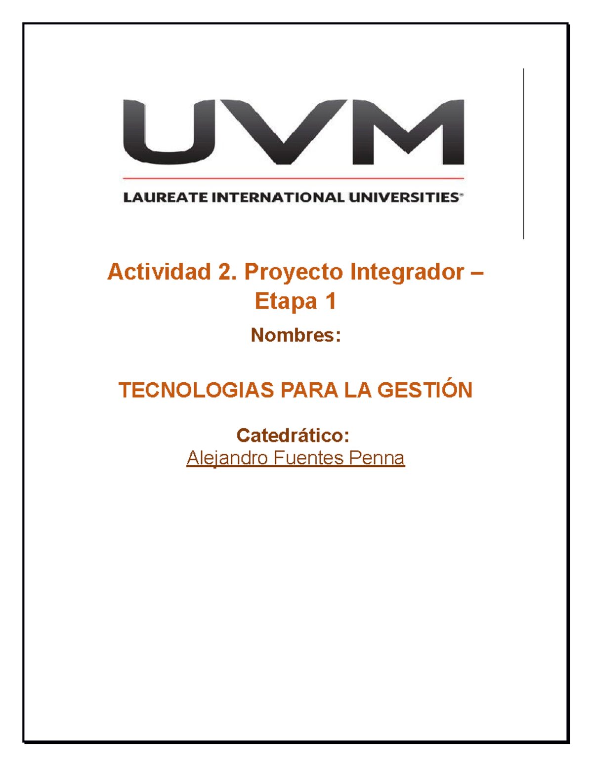 Act2 Proyecto Integrador 1 - Actividad 2. Proyecto Integrador – Etapa 1 ...