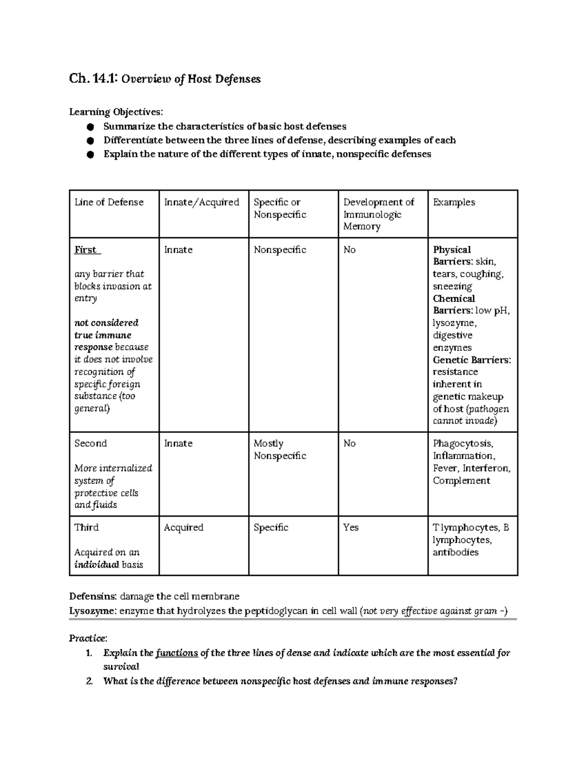 BIO 1302 Ch. 14 - I created a more detailed study guide based off the ...