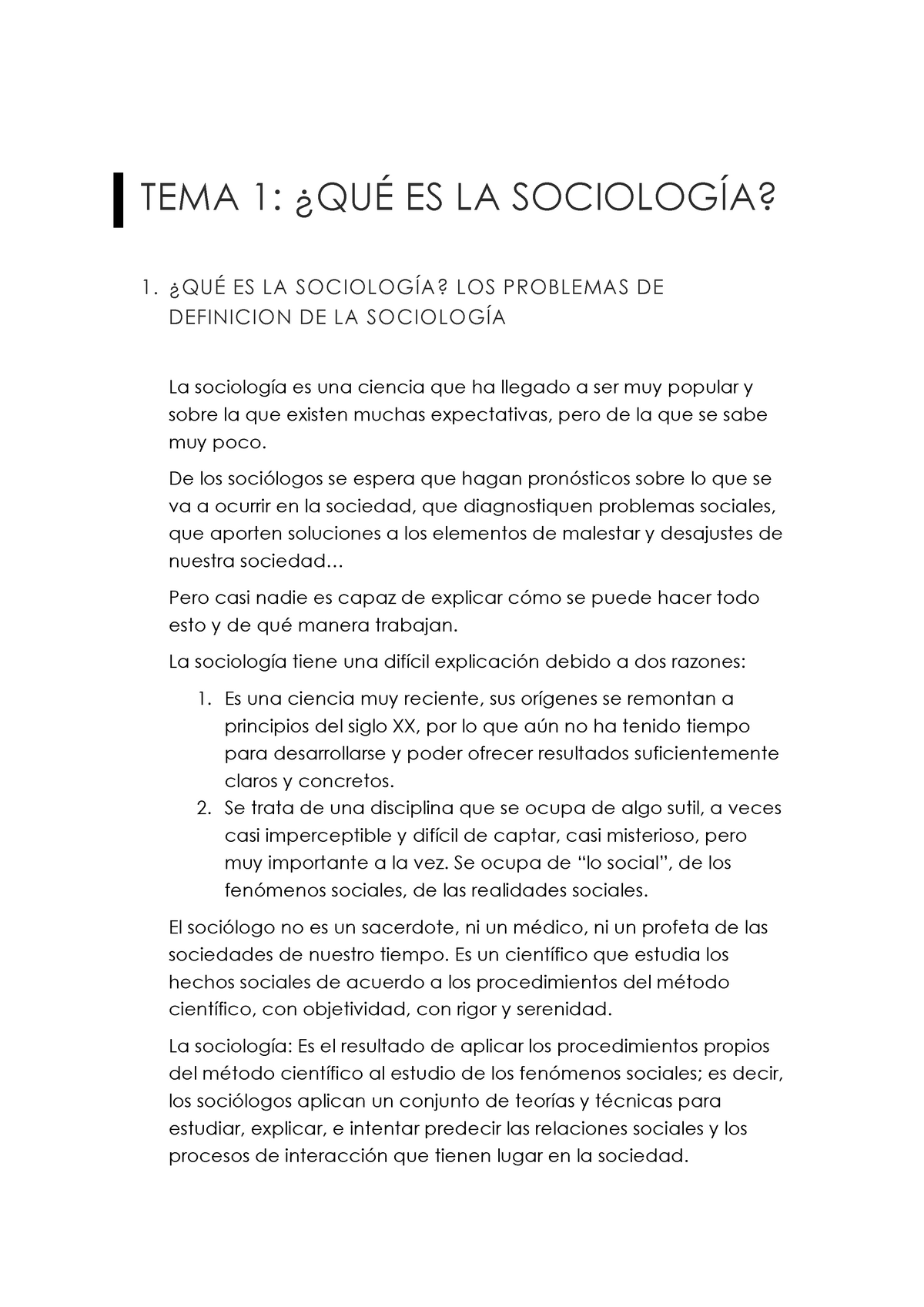 Tema 1 ¿que Es La Sociología Tema 1 ¿quÉ Es La SociologÍa 1 ¿quÉ Es La SociologÍa Los 1665