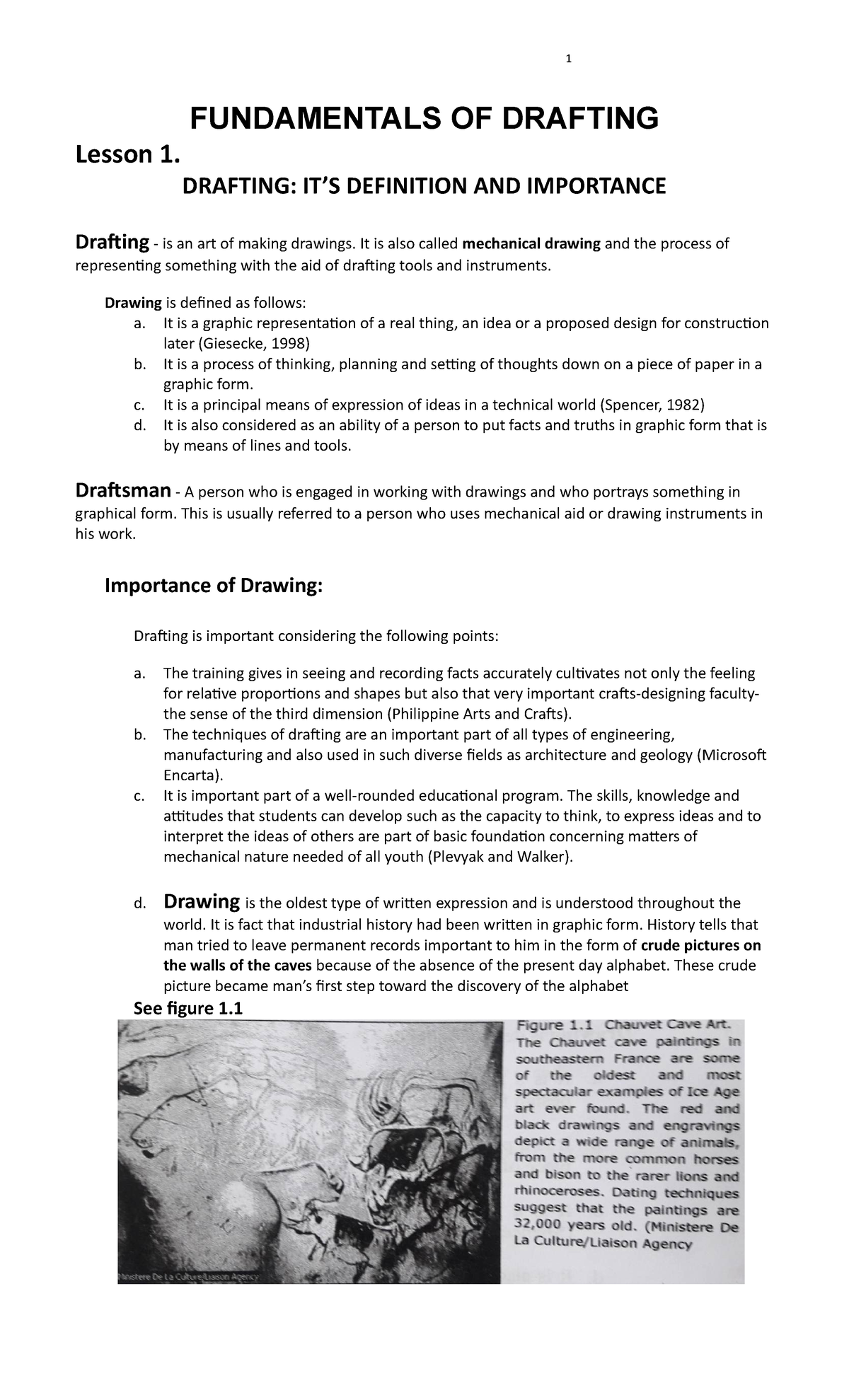 Fundamentals OF Drafting FUNDAMENTALS OF DRAFTING Lesson 1. DRAFTING