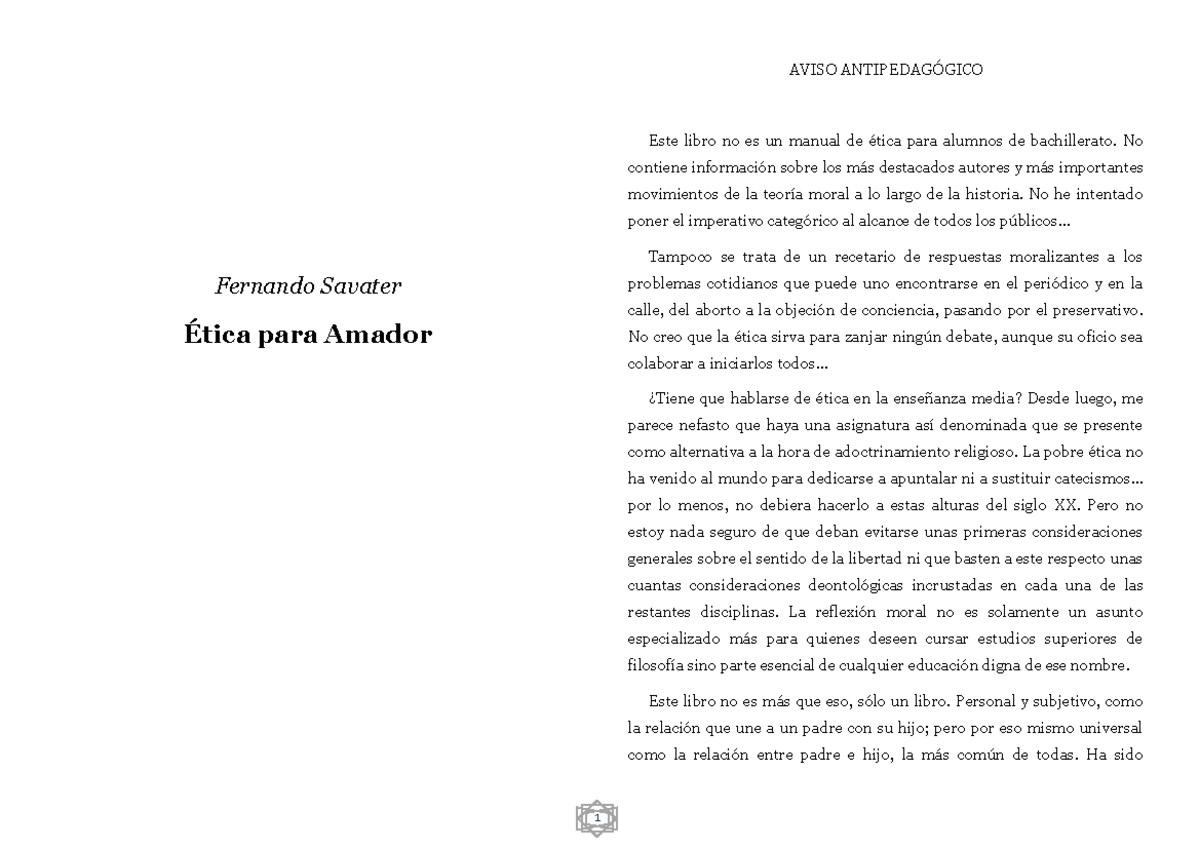 Etica Para Amador Libro Completo Por Capitulos