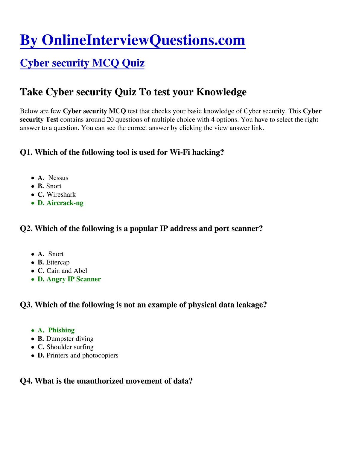 cyber security quiz questions and answers marsharoegner99