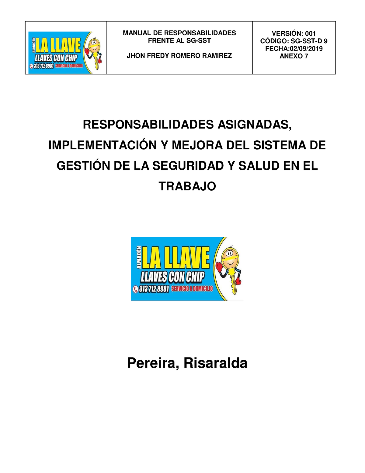 Anexo 7 Manual De Responsabilidades Manual De Responsabilidades