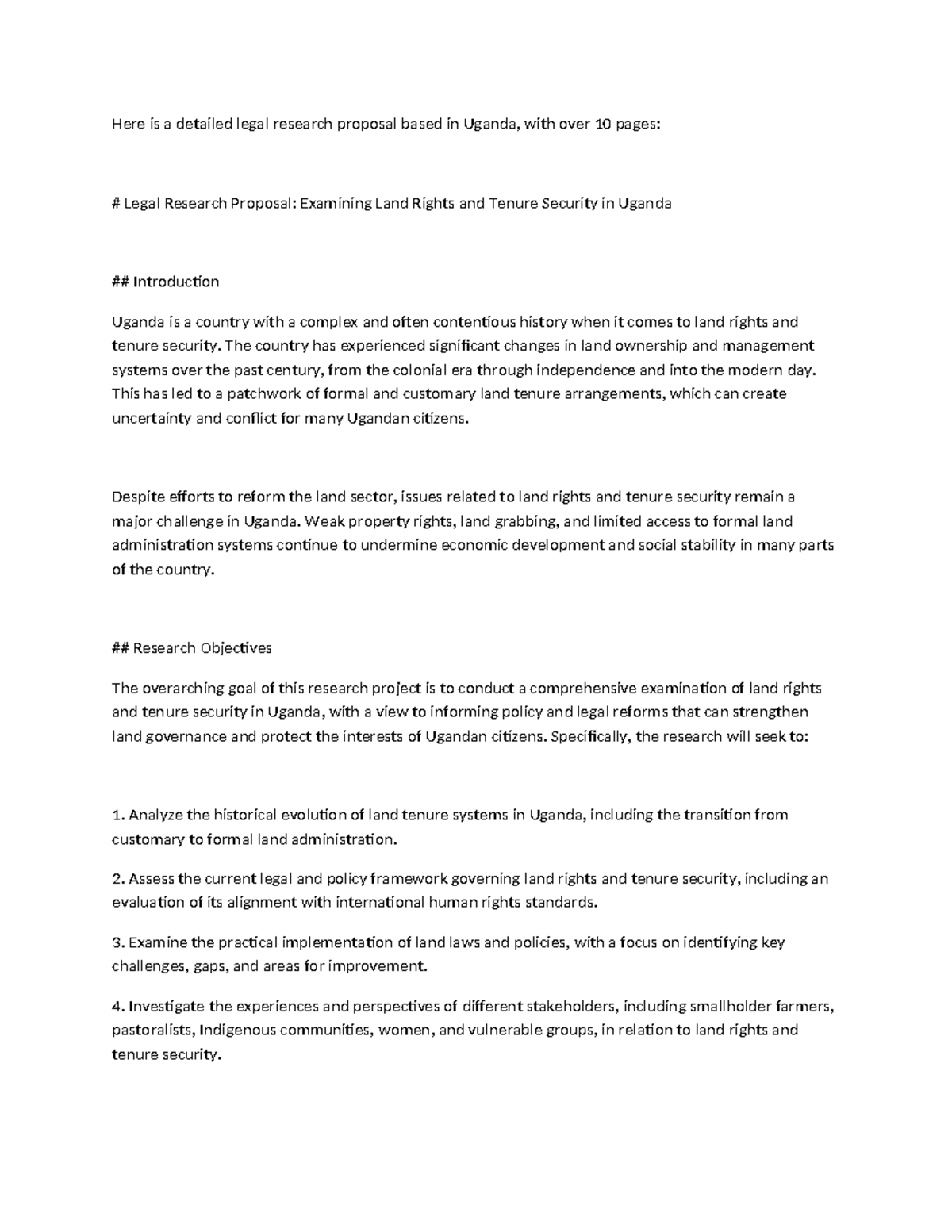 research proposal sample uganda