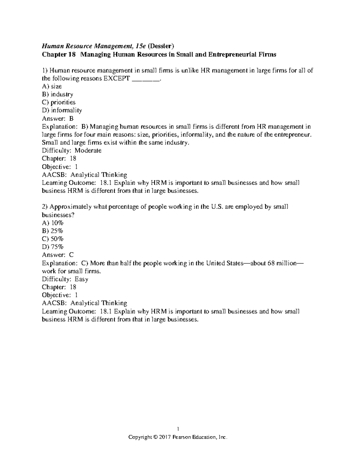 Chapter 18 Human Resource Management Dessler 16e 1 Human Resource Management 15e Dessler