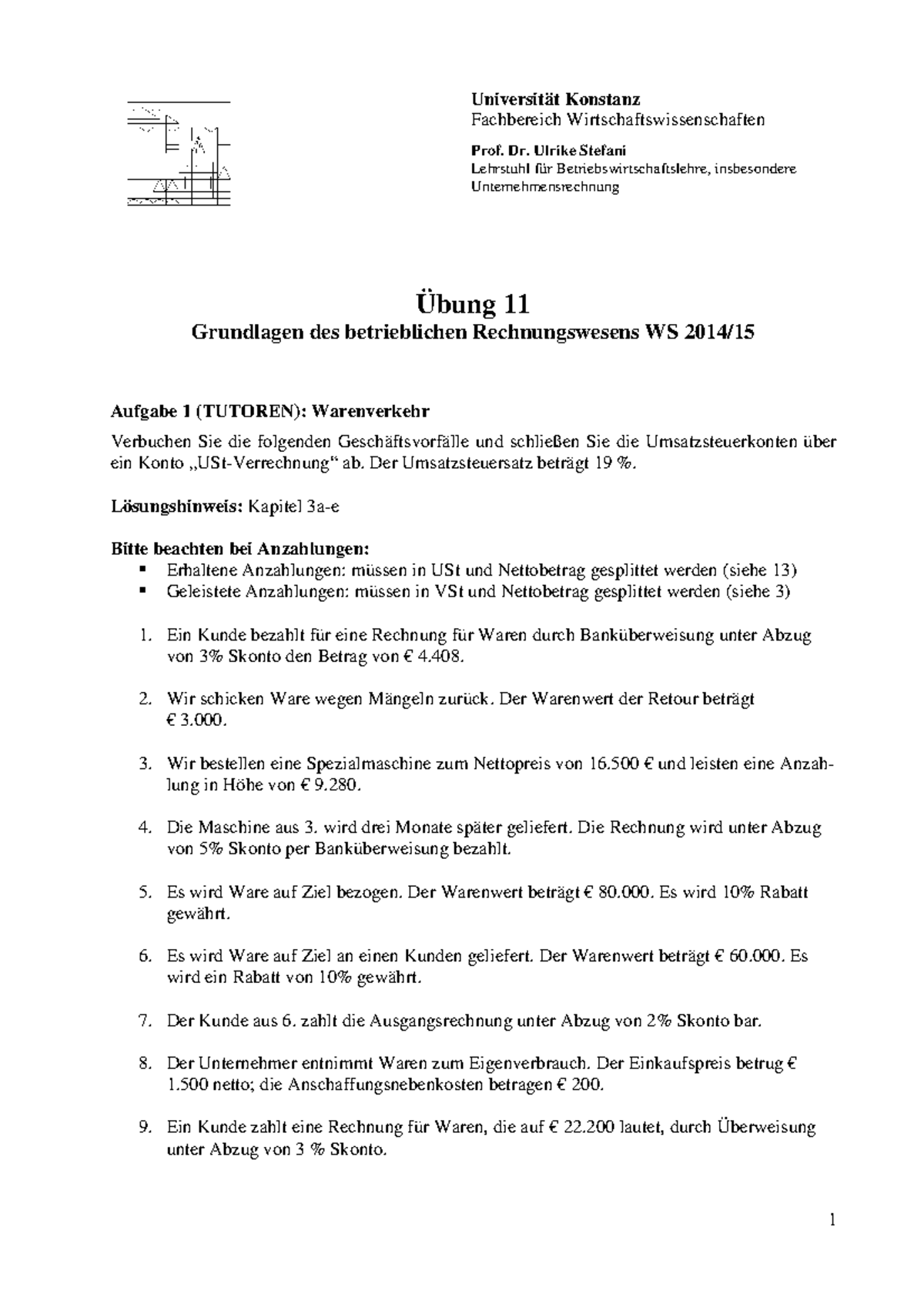 Gb R Ubungsblatt 11 - Questions - Universität Konstanz Fachbereich ...