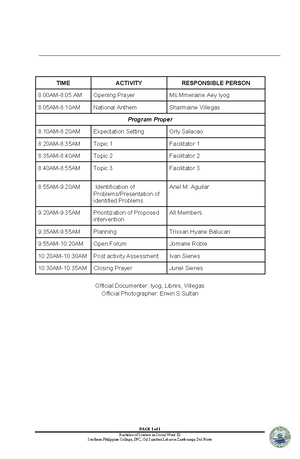 Tarp election - This is for the Community Group Orientation - Mercy ...