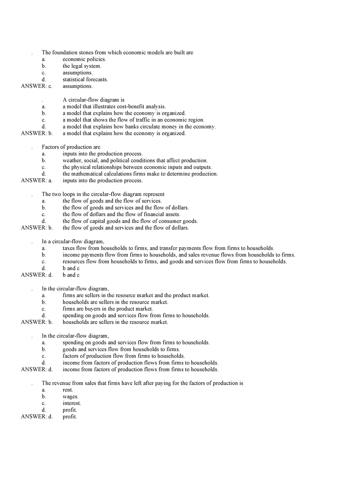 Chap 2 - 1 MCQ No Answer - . The Foundation Stones From Which Economic ...