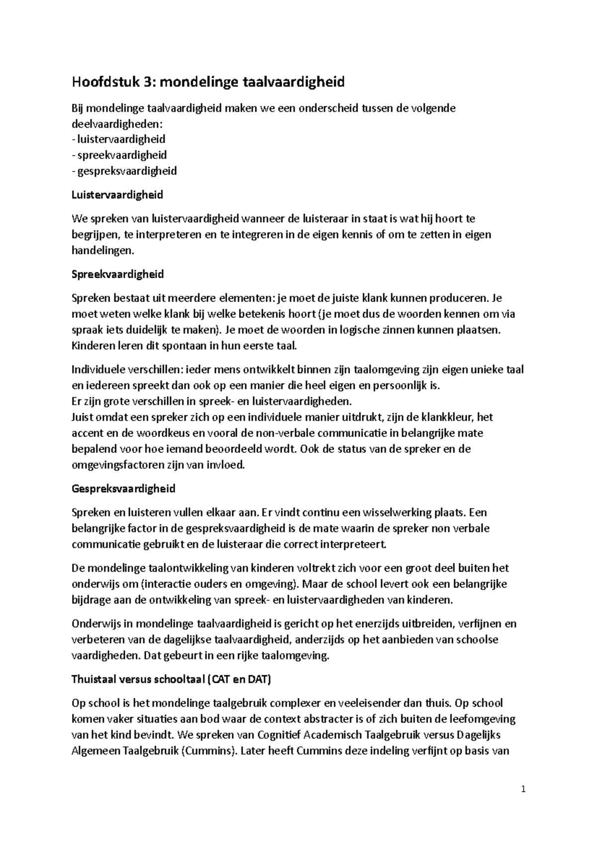 Samenvatting Portaal - Hoofdstuk 3: Mondelinge Mondelinge ...