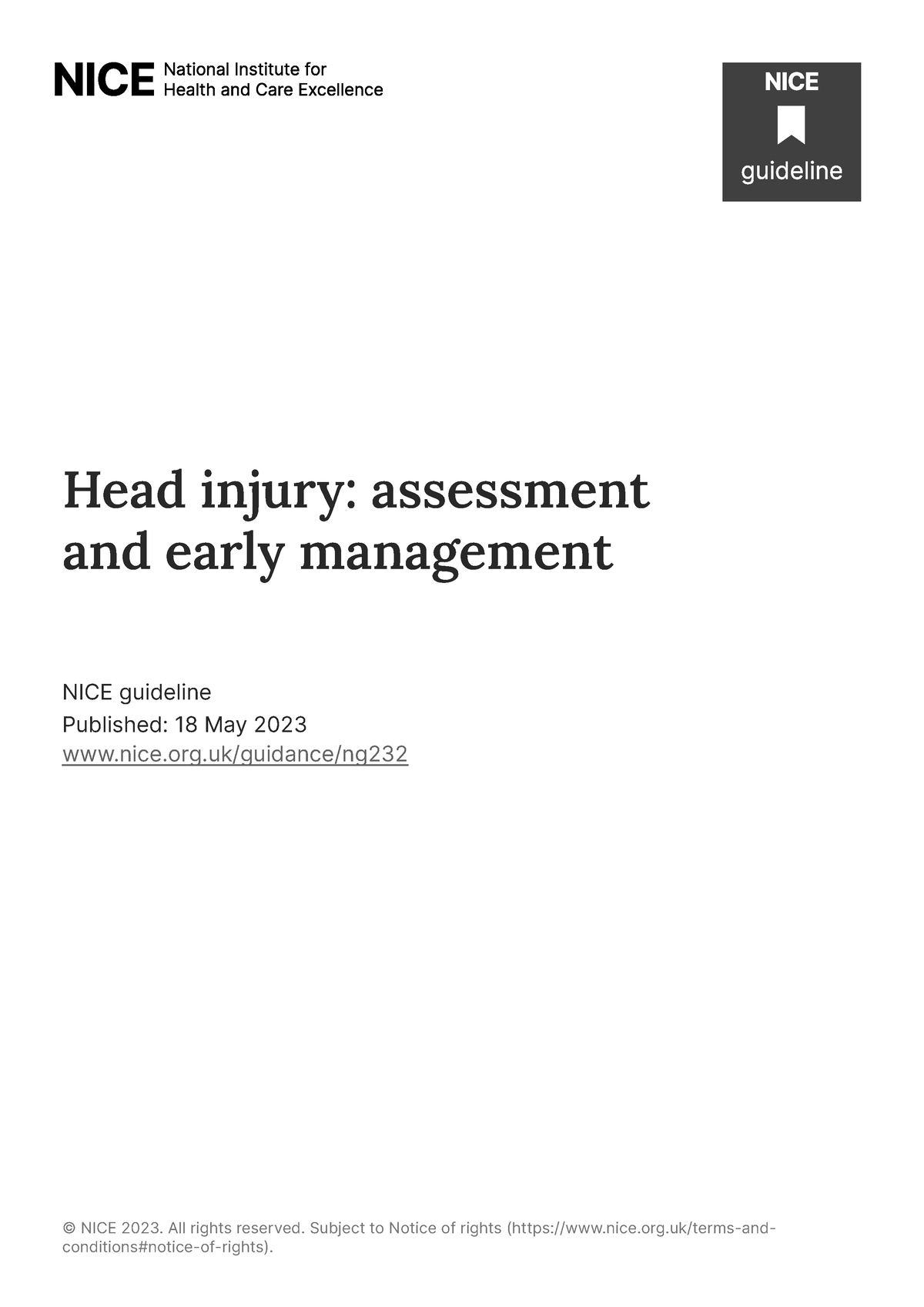 Head Injury Assessment And Early Management Pdf 66143892774085 ...