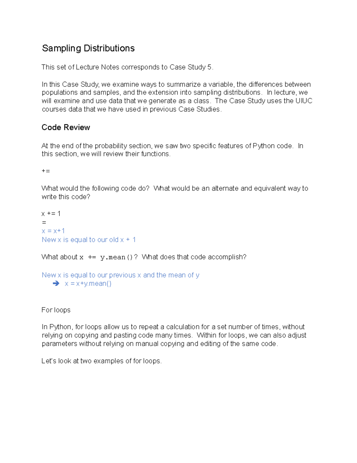 05 Sampling Distributions - Sampling Distributions This set of Lecture ...