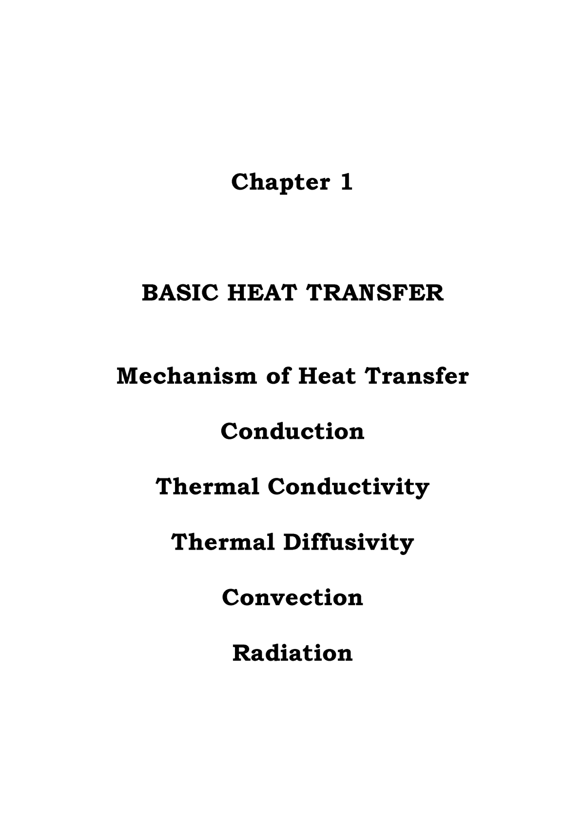 Chapter 1 W2 - Lecture Notes 1 - Chapter 1 BASIC HEAT TRANSFER ...