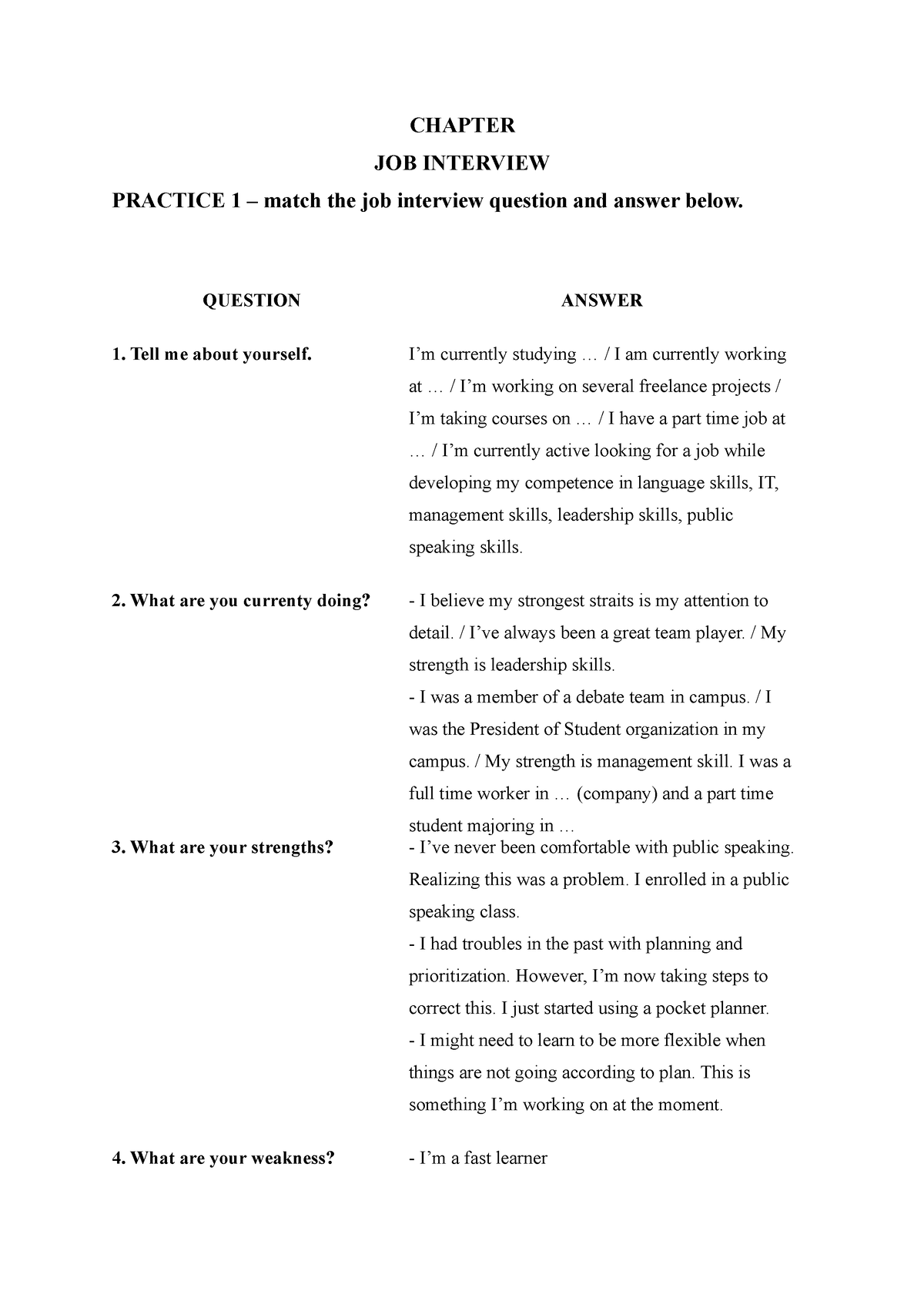 chapter-job-interview-chapter-job-interview-practice-1-match-the