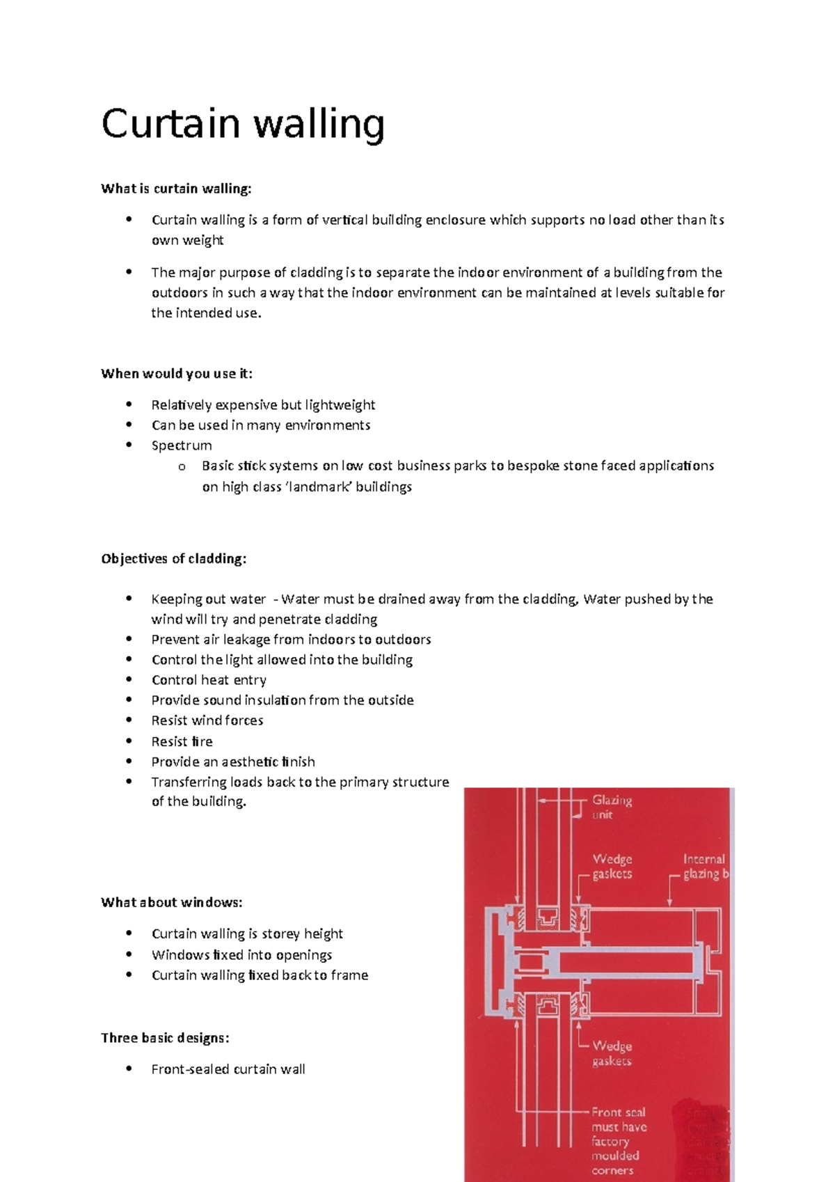 Lecture 2 Cladding and Curtain walling Curtain walling What is